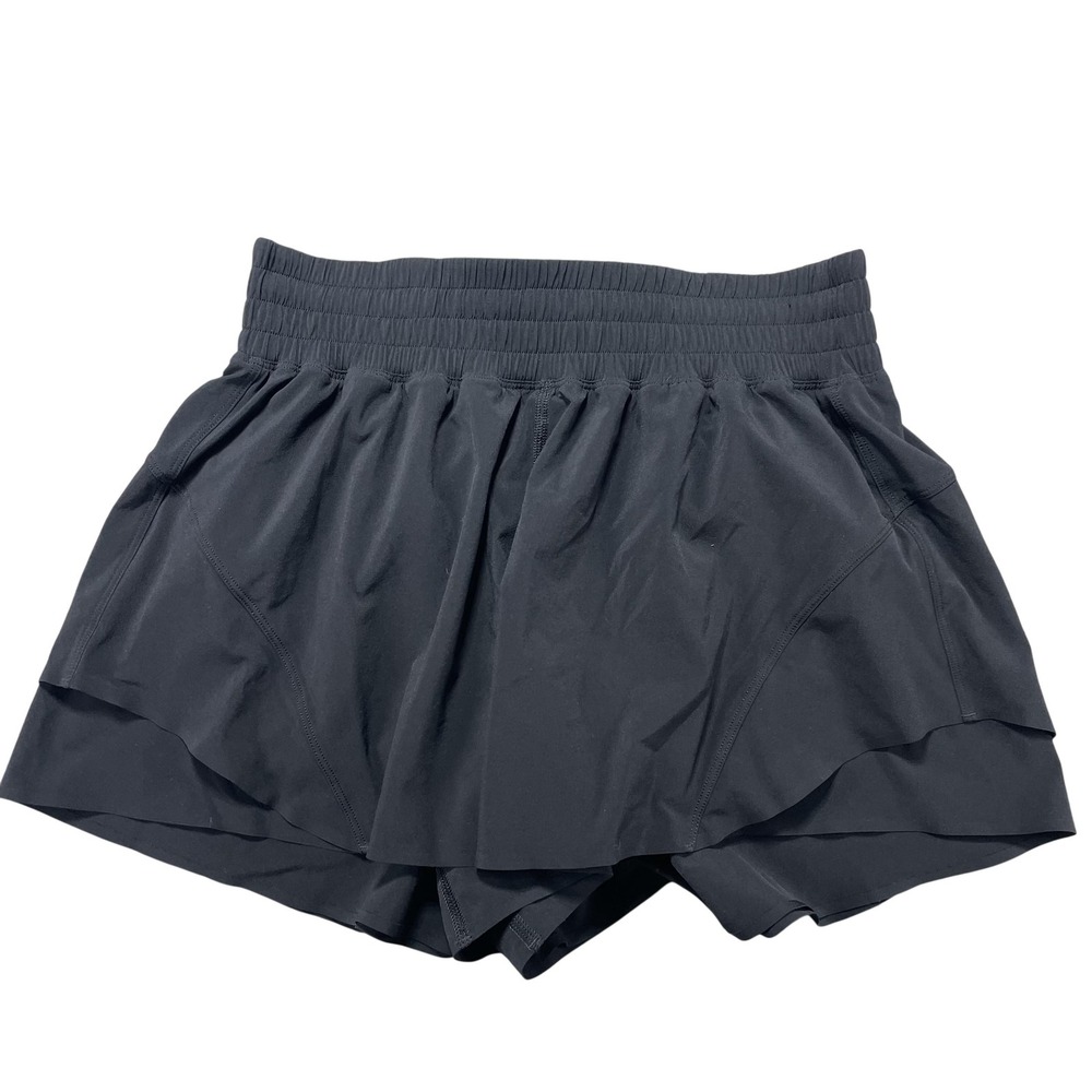 Lululemon Shorts Womens Small Black Running Athletic Lined Layered 2.5" Inseam
